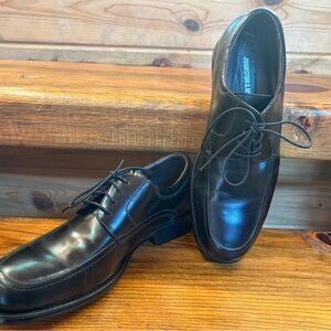 Johnston & Murphy Black Leather Derbys